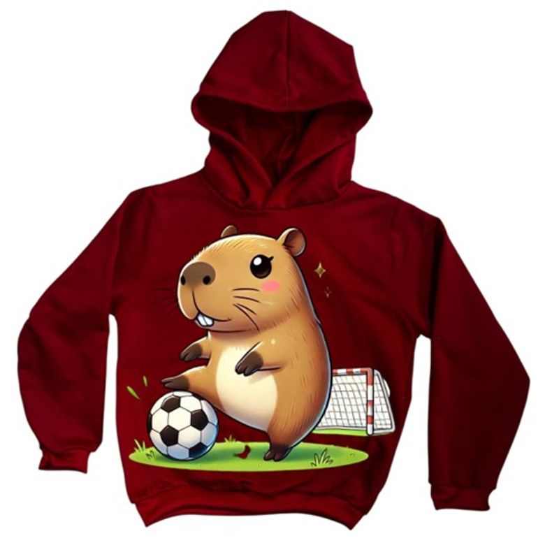 BRYKE - Buzo Hoddie Capota Niño Capibara Balon Rojo