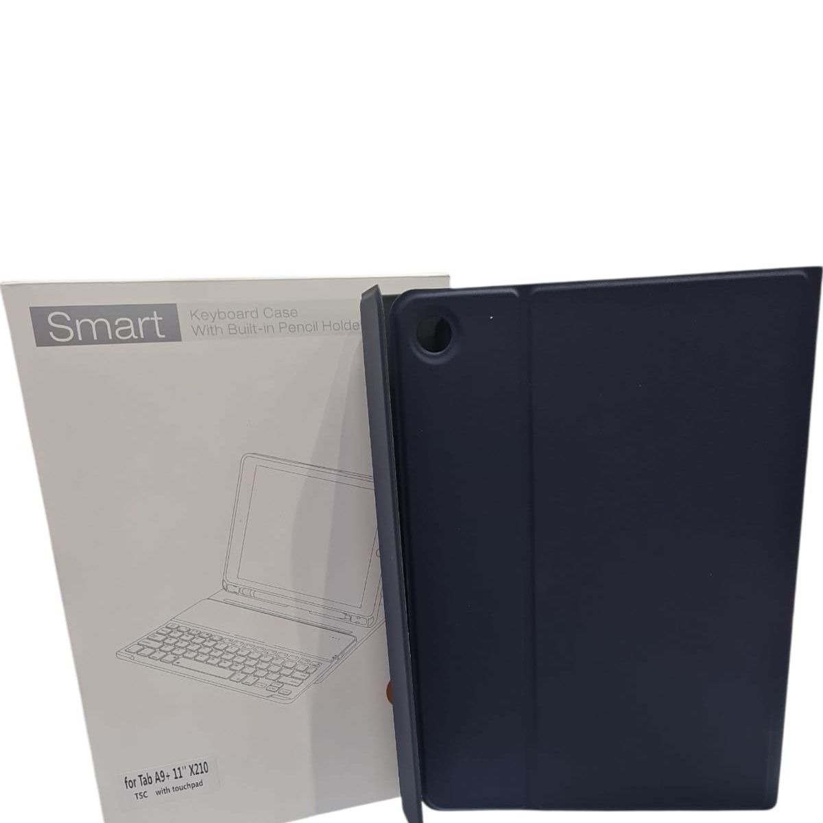 GENERICO - ESTUCHE FUNDA Y TECLADO PARA TABLET SAMSUNG A9+ DE 11'P  AZUL OSCURO