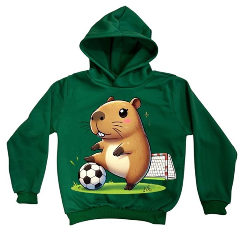 BRYKE - Buzo Hoddie Capota Niño Capibara Balon Verde