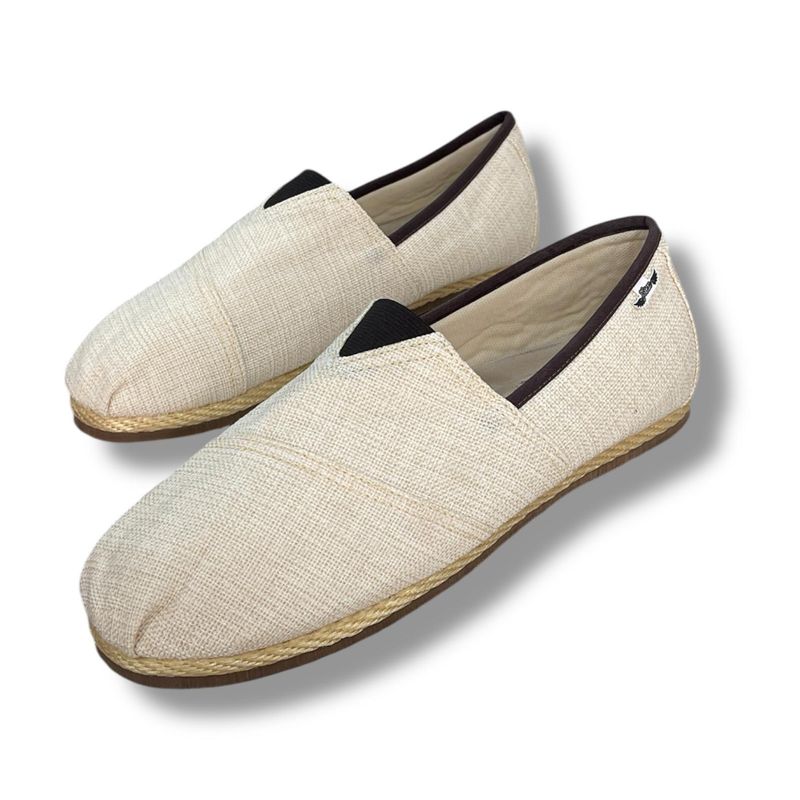 XIAN SHOES - Alpargata yute hombre beige ses cafe A101