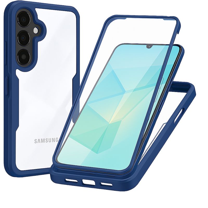 GENERICO - Estuche Protector Funda 2 En 1 Full 360 Para Samsung A36 / A56 Azul