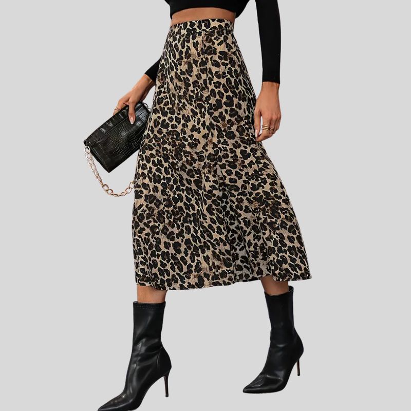 YURELKSHOP - FALDA MIDI MUJER ALTA CASUAL YURELKSHOP