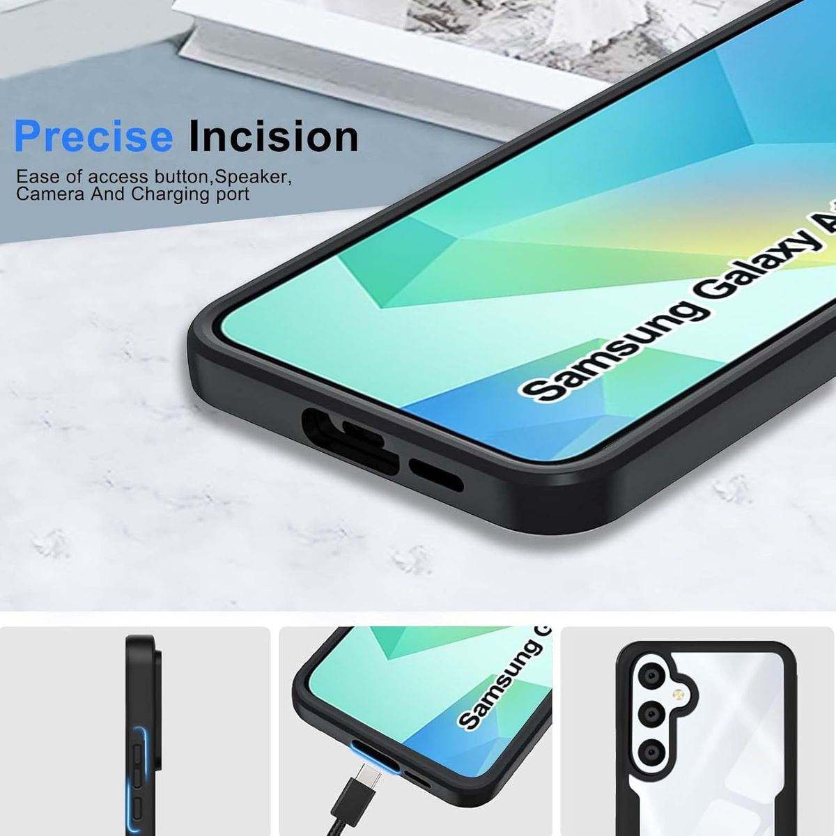 GENERICO - Estuche Protector Funda 2 En 1 Full 360 Para Samsung A36 / A37 / A56 Rojo