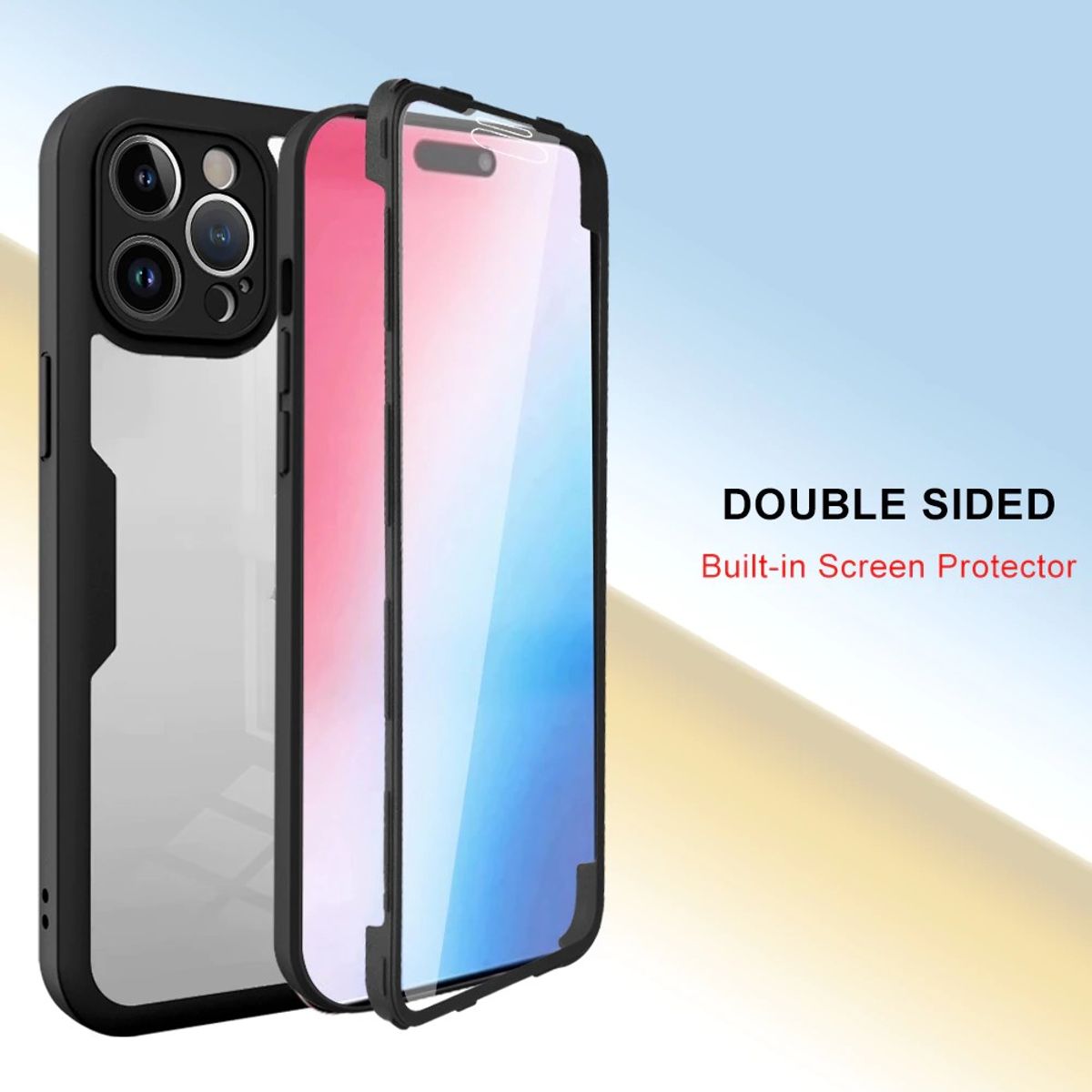 GENERICO - Estuche Protector Case Funda Full 360 Para Iphone 12 Pro Max Rosa
