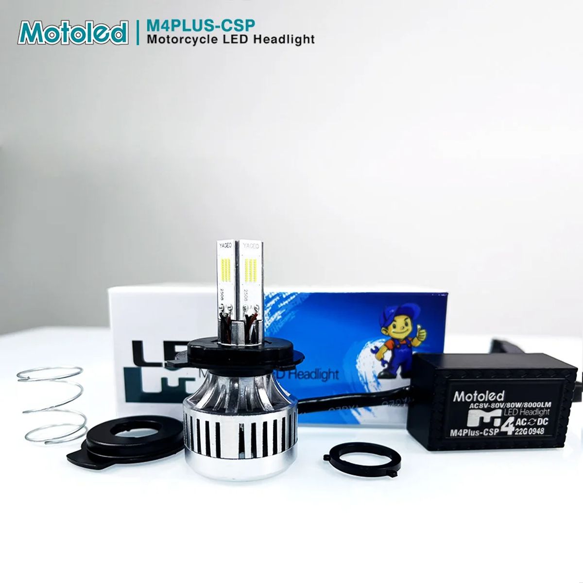 GENERICO - Bombillo Led H4 Motoled Original 4 Caras 8.000 Lm Ac / Dc