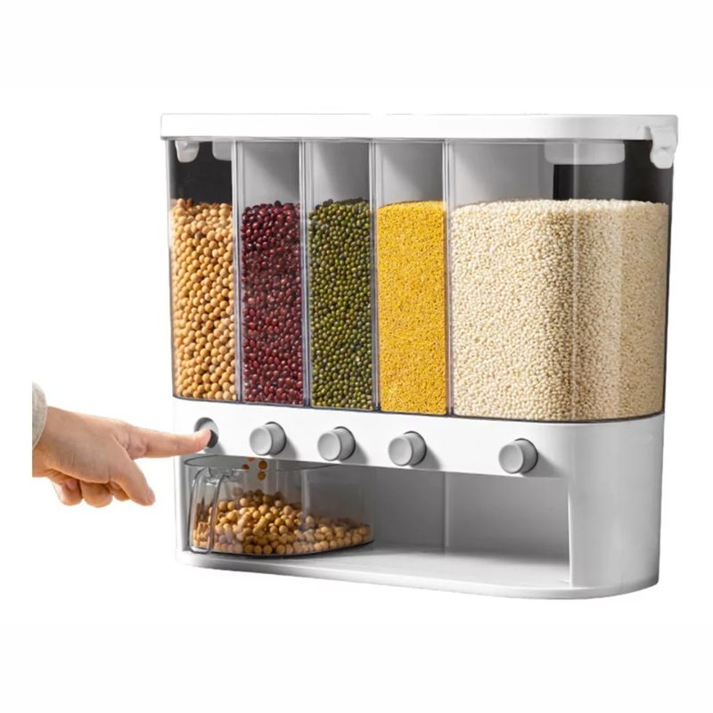 GENERICO - Dispensador Organizador De Cereales Y Granos Para Cocina