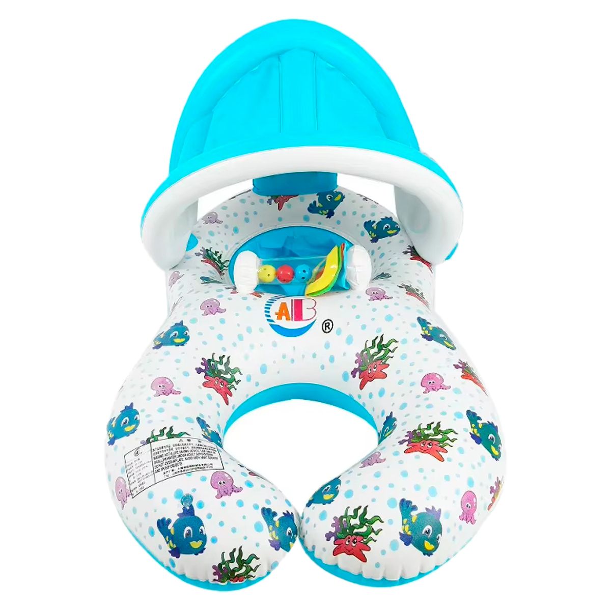 VITTORIA - Flotador Shurkby Techo Palmera Adulto Y Niño Inflable Blanco