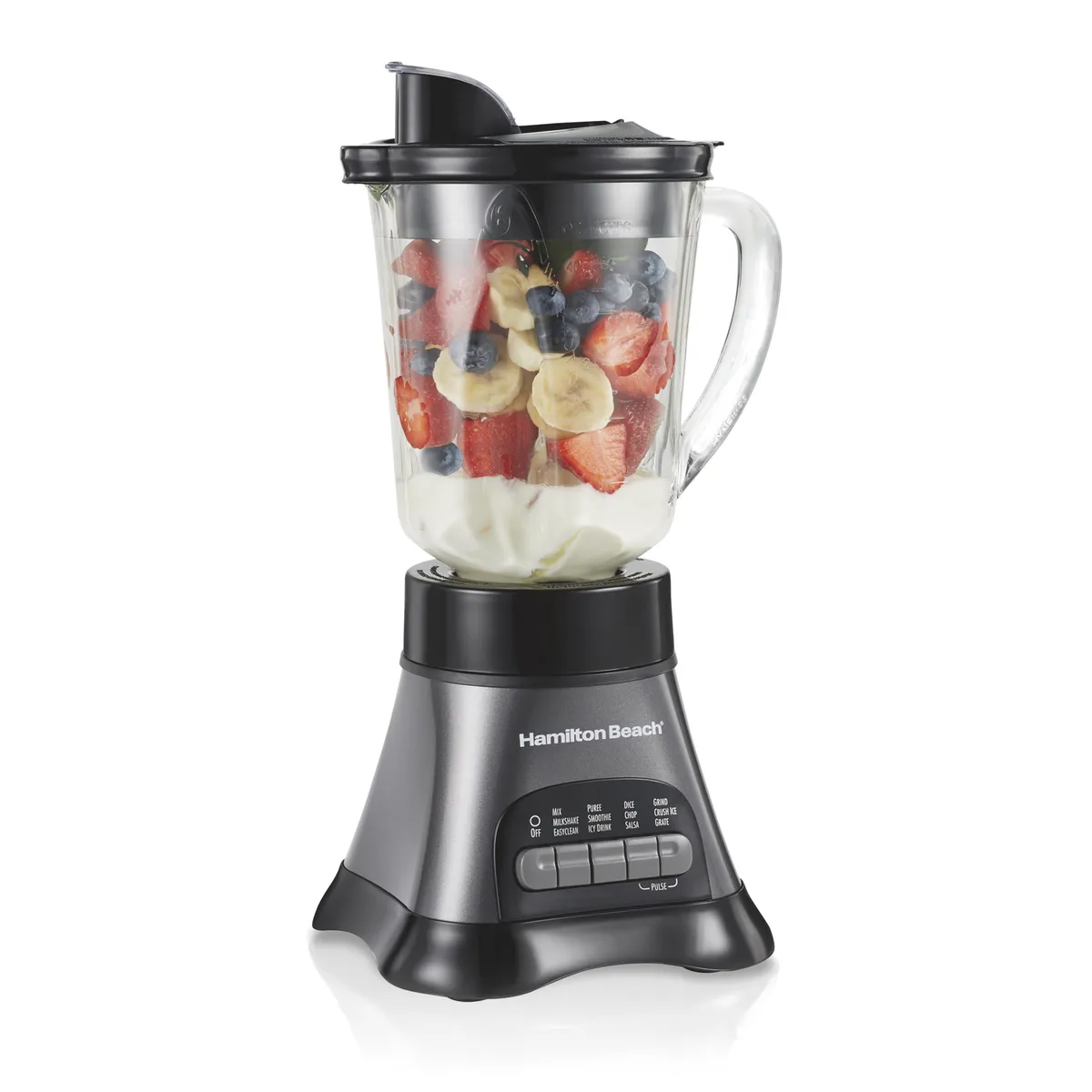 HAMILTON BEACH - Licuadora 3 en 1 Con procesador de alimentos y vaso Hamilton Beach