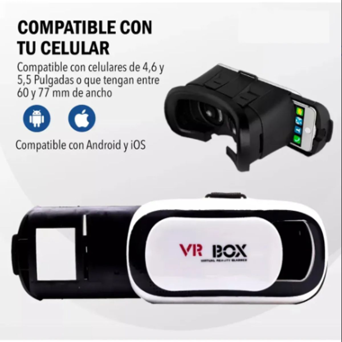 GENERICO - Gafas De Realidad Virtual 3d Vr Box + Control Bluetooth