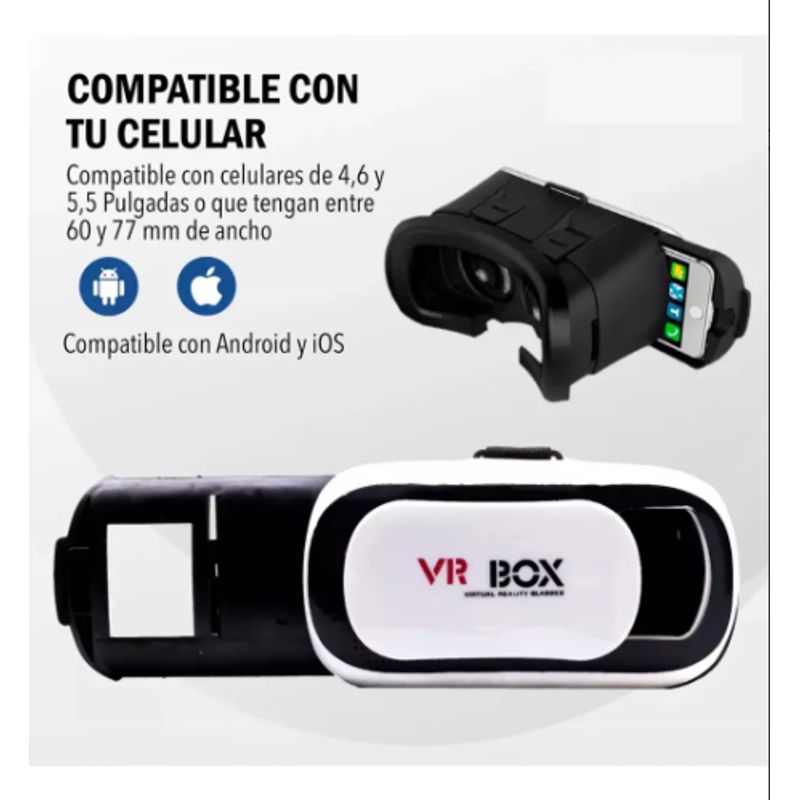 GENERICO - Gafas De Realidad Virtual 3d Vr Box + Control Bluetooth
