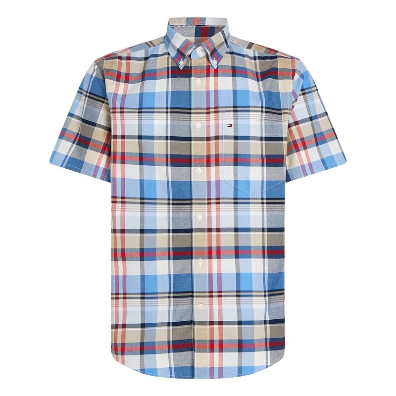 TOMMY HILFIGER - Camisa multicolor de cuadros Madras de corte regular Tommy Hilfiger