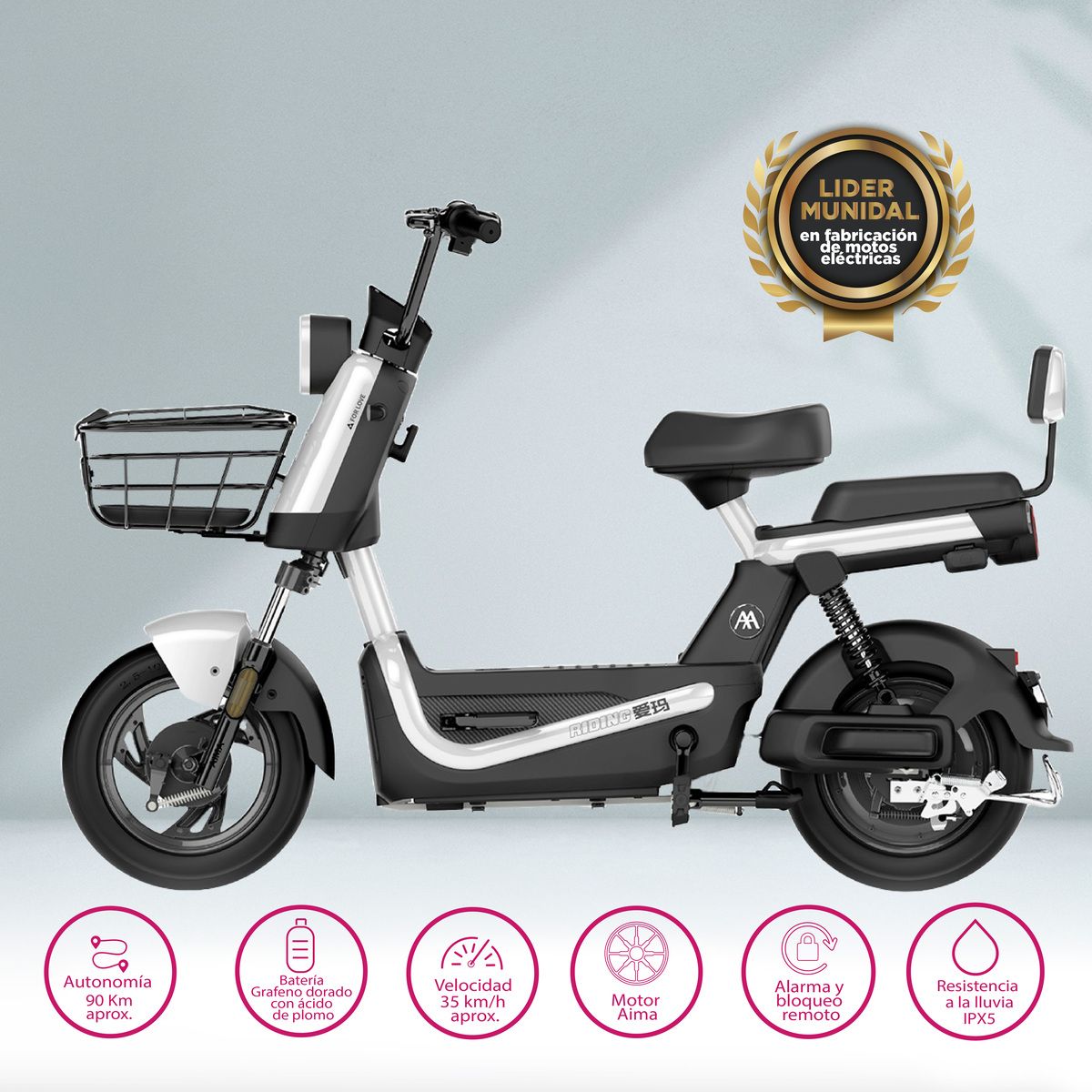 AIMA - Moto Electrica Aima Cool Man- Blanco