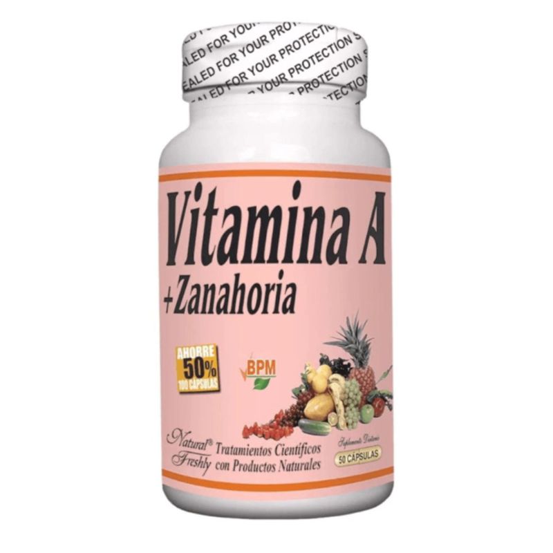 NATURAL FRESHLY - VITAMINA A + ZANAHORIA X 50 CAPSULAS
