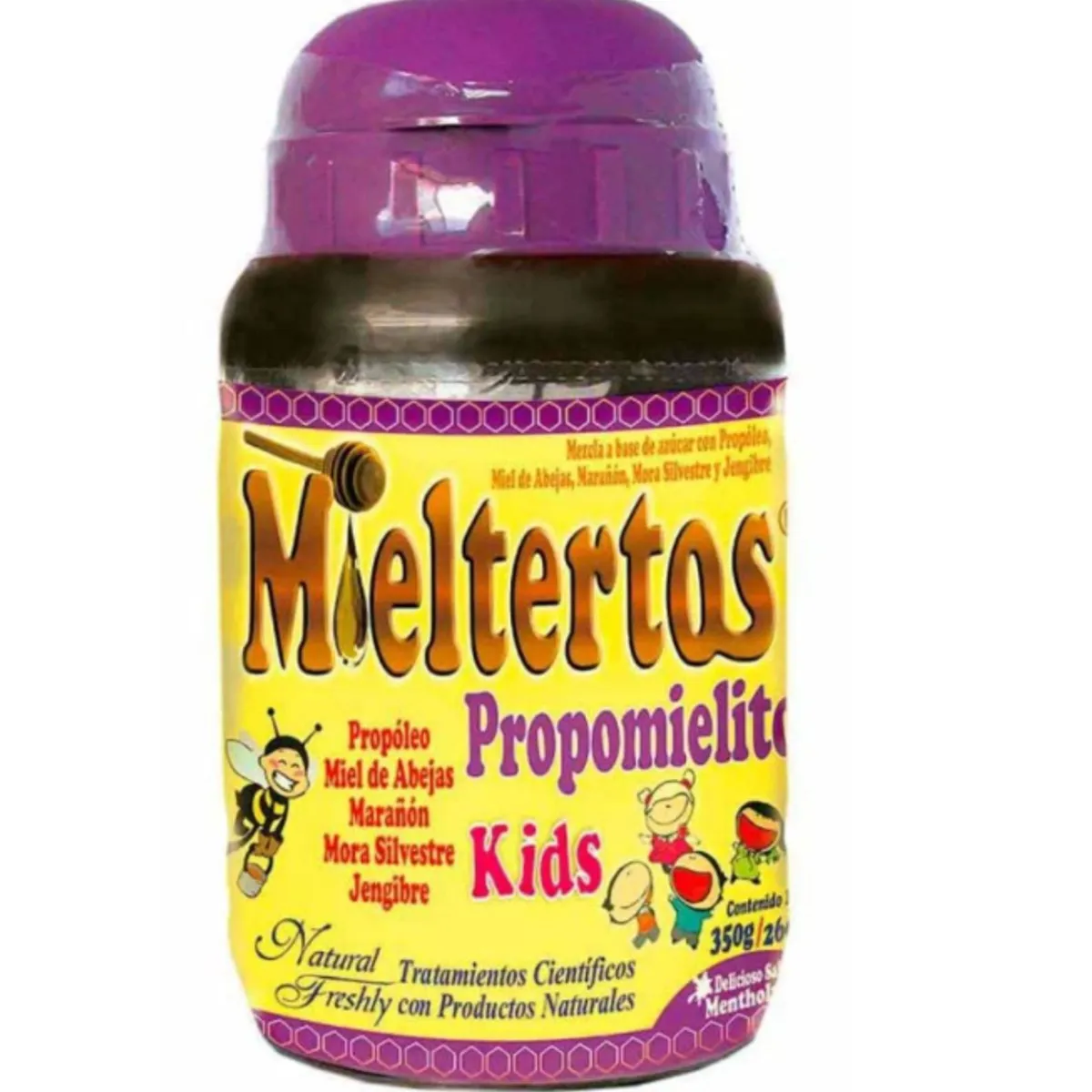 NATURAL FRESHLY - VITAMINA A (MIEL Y PROPOLEO) PROPOMIELITO KIDS X 350 GR./MIELTERTOS