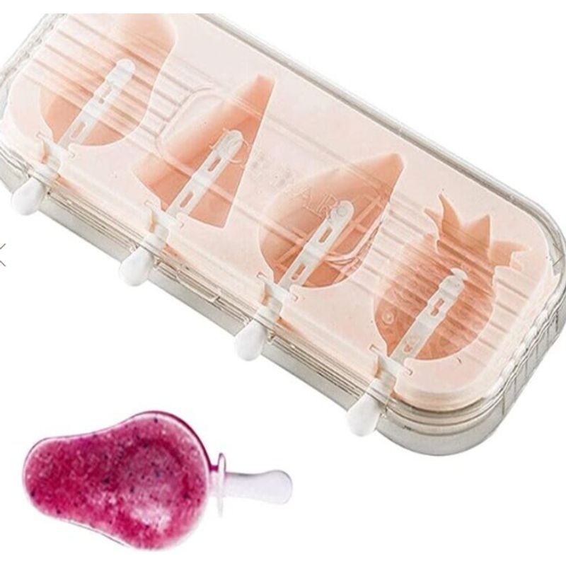 GENERICO - MOLDE PARA HELADOS DE FRUTAS CREATIVO CUBETA DE PALETAS
