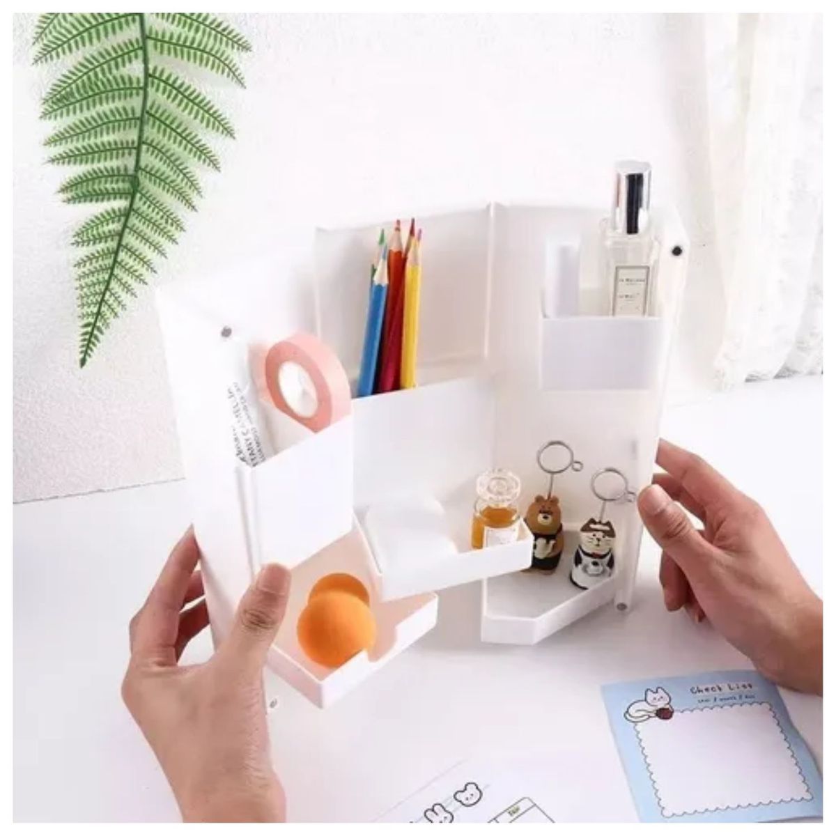 GENERICO - Organizador Plegable Estuche Caja Porta Lapices Maquillaje