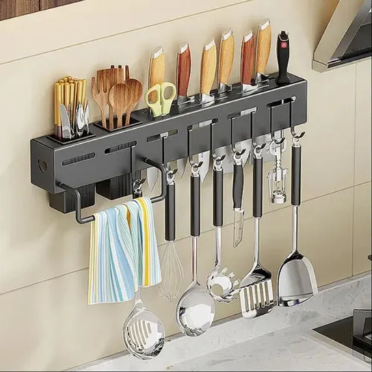 GENERICO - Organizador Utensilios Cuchillos Cubiertos De Pared Cocina