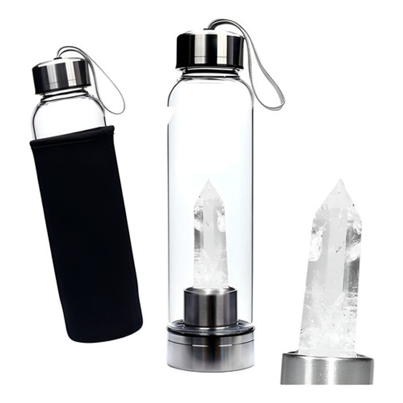 ORIGEM - Termo Botella De Agua Con Cristales De Cuarzo + Estuche