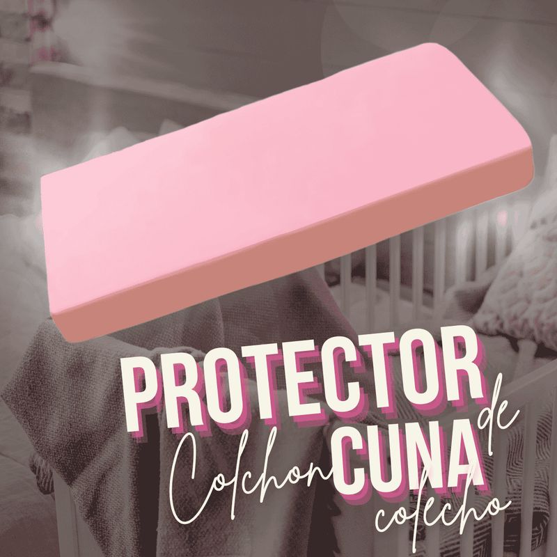GENERICO - Protector Colchón para Cuna Corral Colecho Suaviplast Rosado