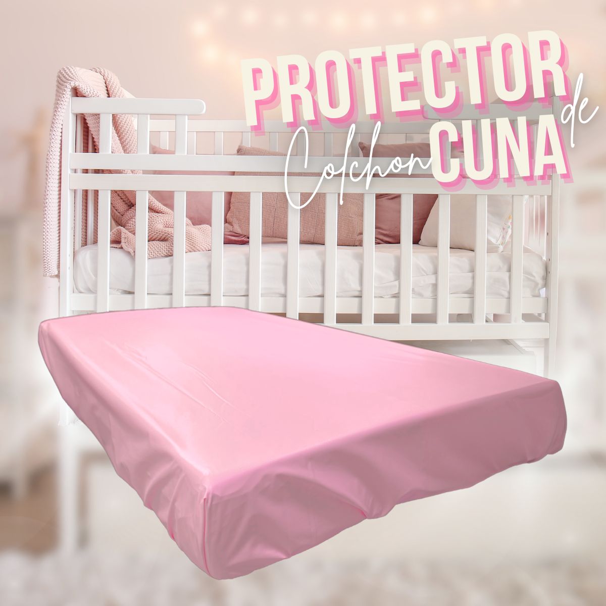 GENERICO - Protector de Colchón para Cuna Bebés Suaviplast C4 Negro