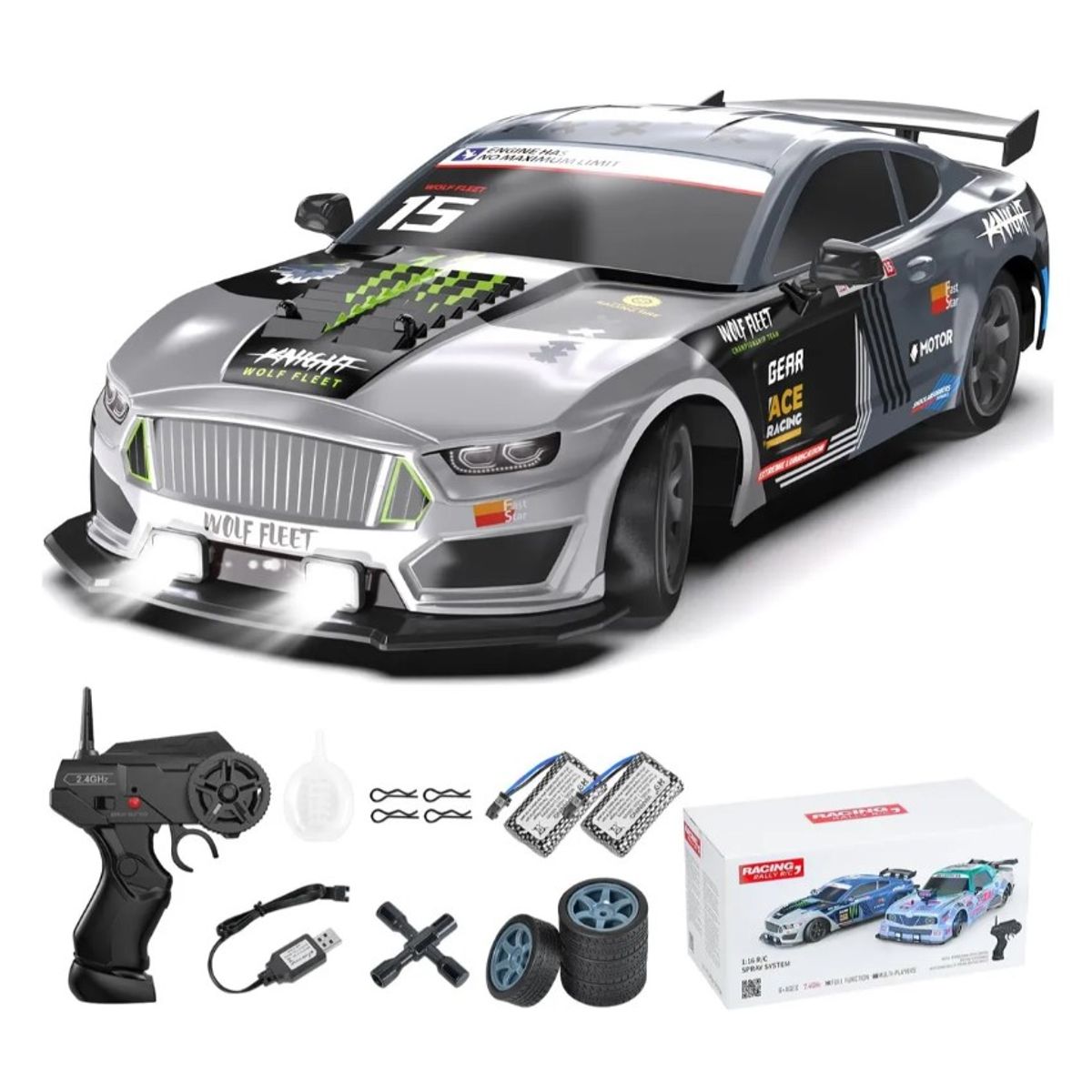 ZHOPI CO - Carro Control Remoto Gt Drift Car 116 Rc 4wd Sport Ricing
