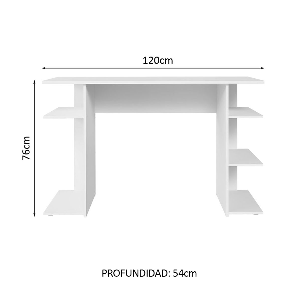 MADESA - Escritorio Gamer Moderno para PC y Consola 9424 Blanco