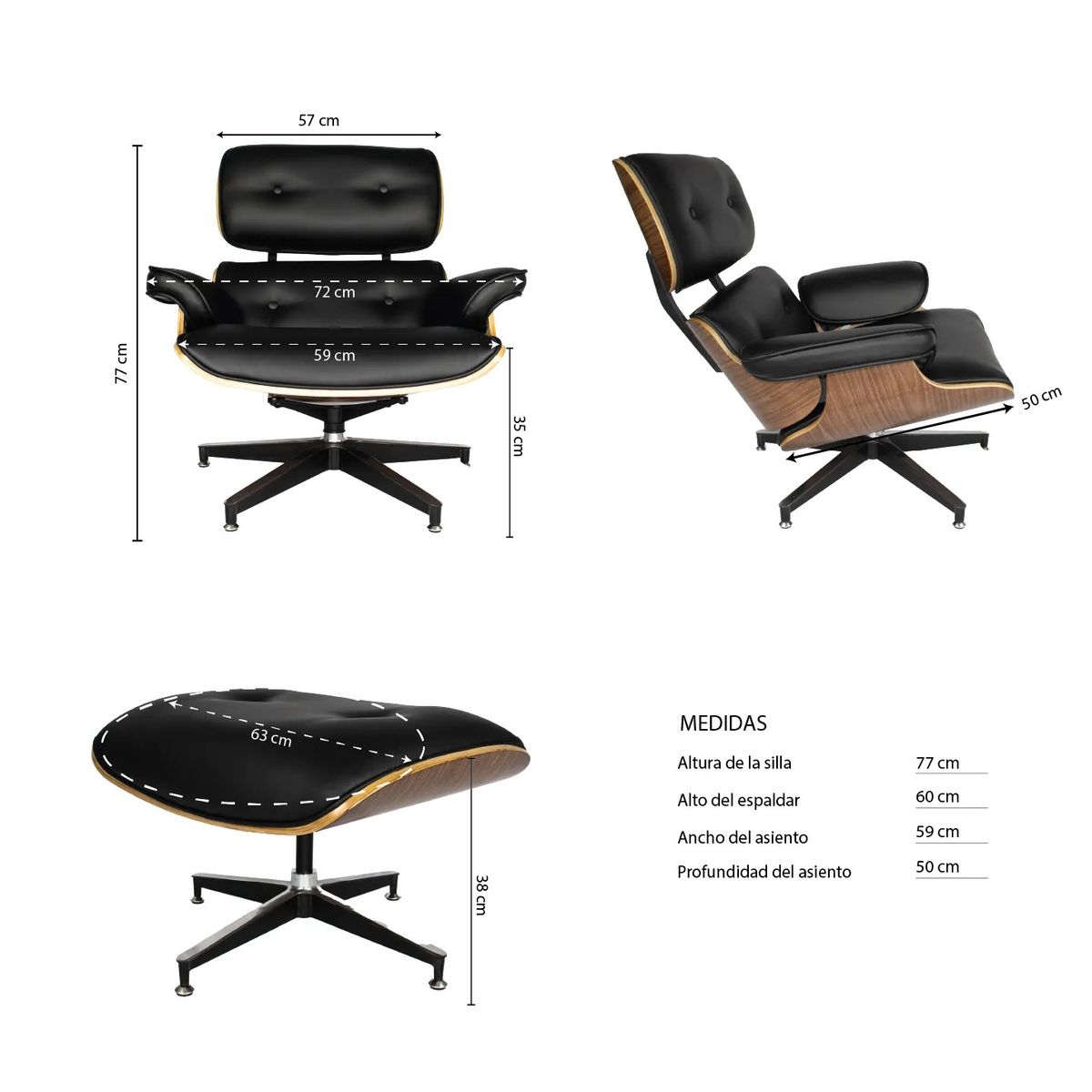 GENERICO - Silla Eames Para Sala - SiiLLA