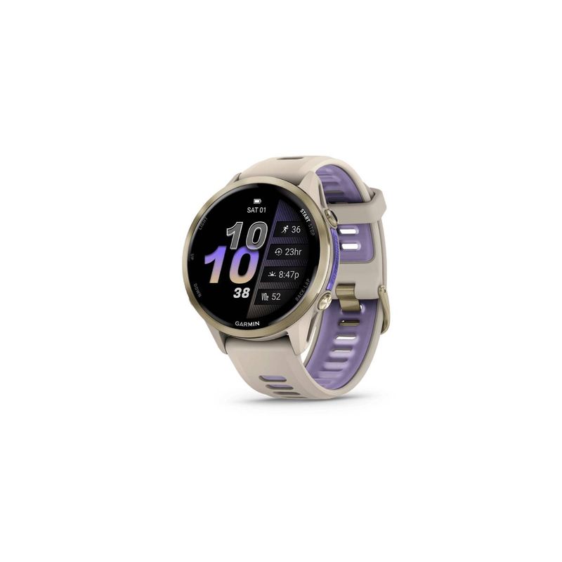 GARMIN - Smartwatch Forerunner 970 en color dorado con bisel dorado y correa gold french