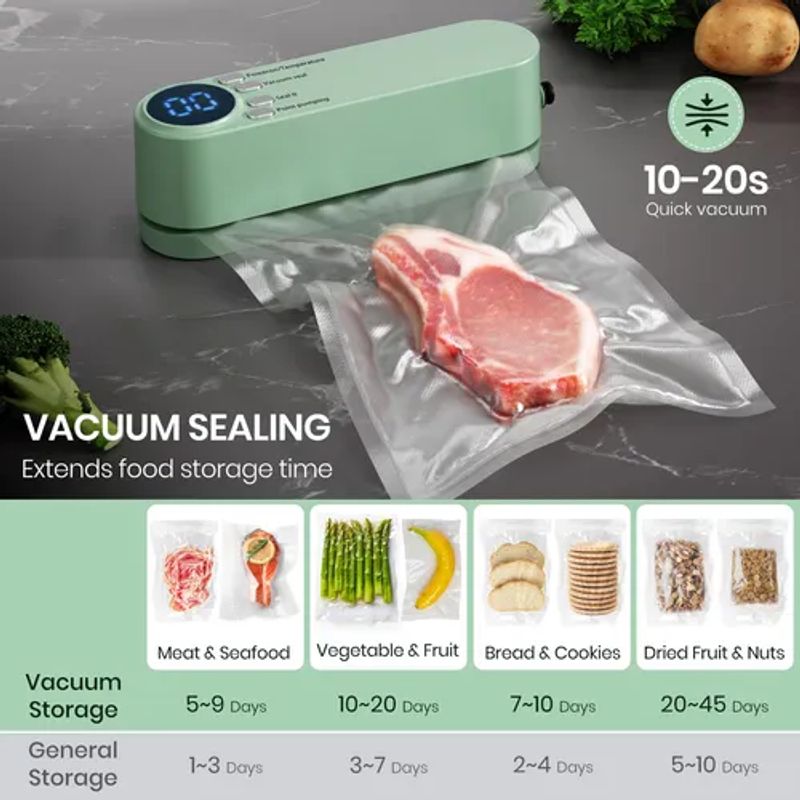 GENERICO - Mini Sellador al Vacío 3 en 1 Recargable  Conserva Alimentos Frescos