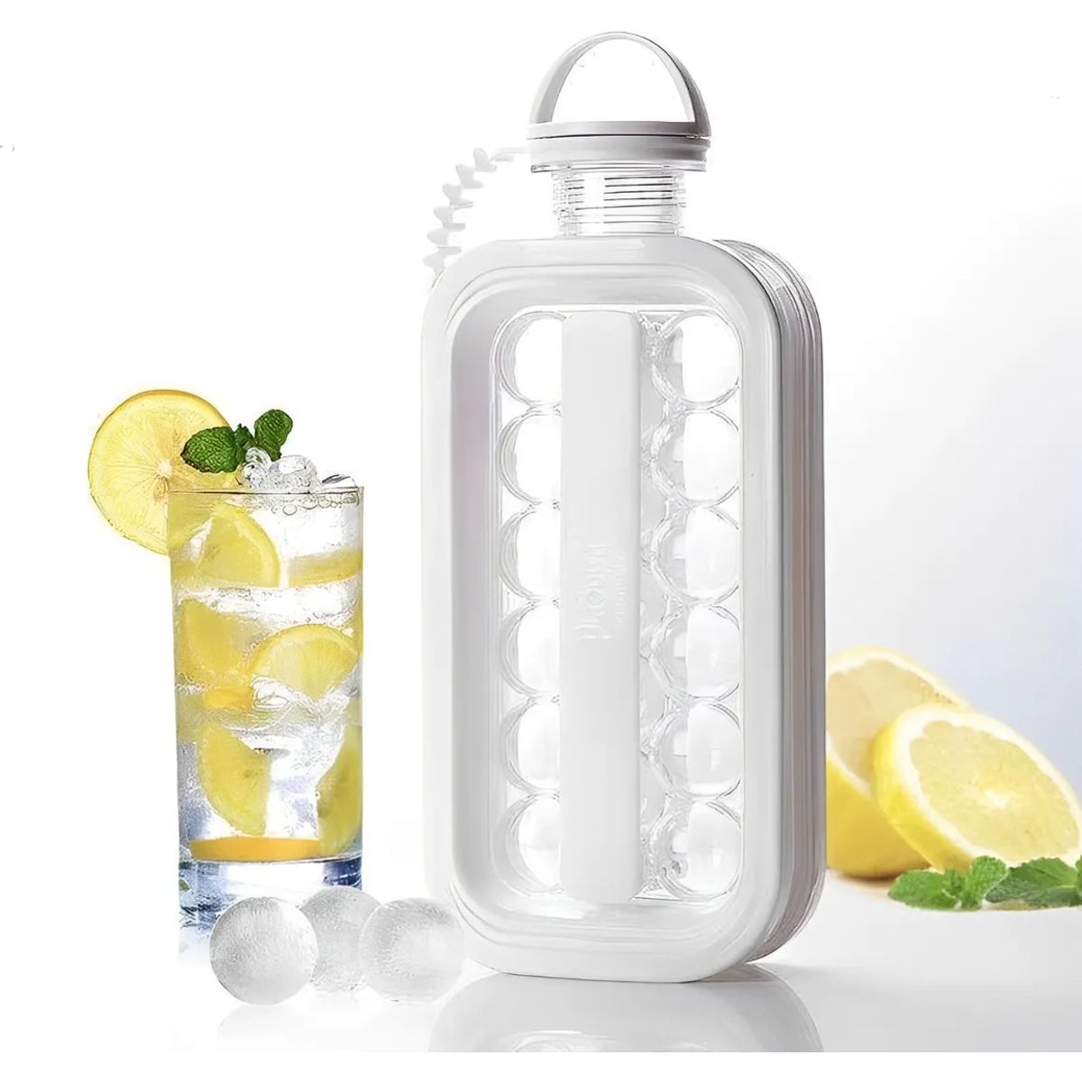 GENERICO - Hielera Botella Termo Portátil Molde Cubos Hielo Esféricos