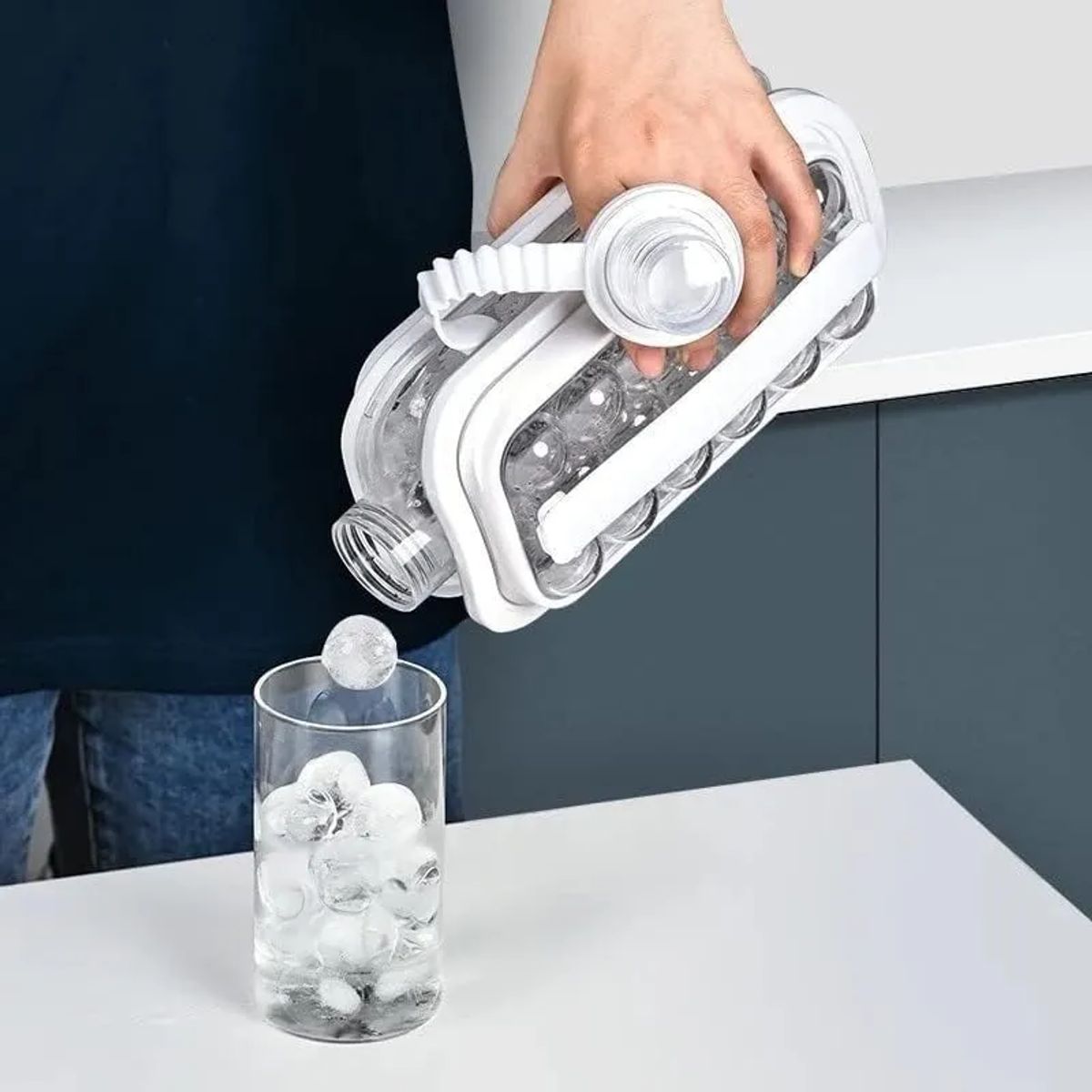 GENERICO - Hielera Botella Termo Portátil Molde Cubos Hielo Esféricos