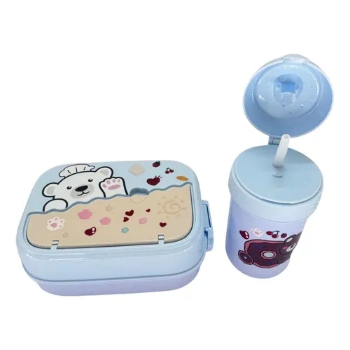 GENERICO - Lonchera Infantil Térmica Antiderrames + Termo Hermético + Cubiertos