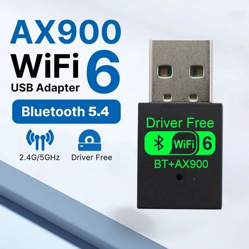 GENERICO - Adaptador Wifi Usb Tarjeta Red Pc 6g  Ax 900 Bluetooth 5.3 Doble Banda