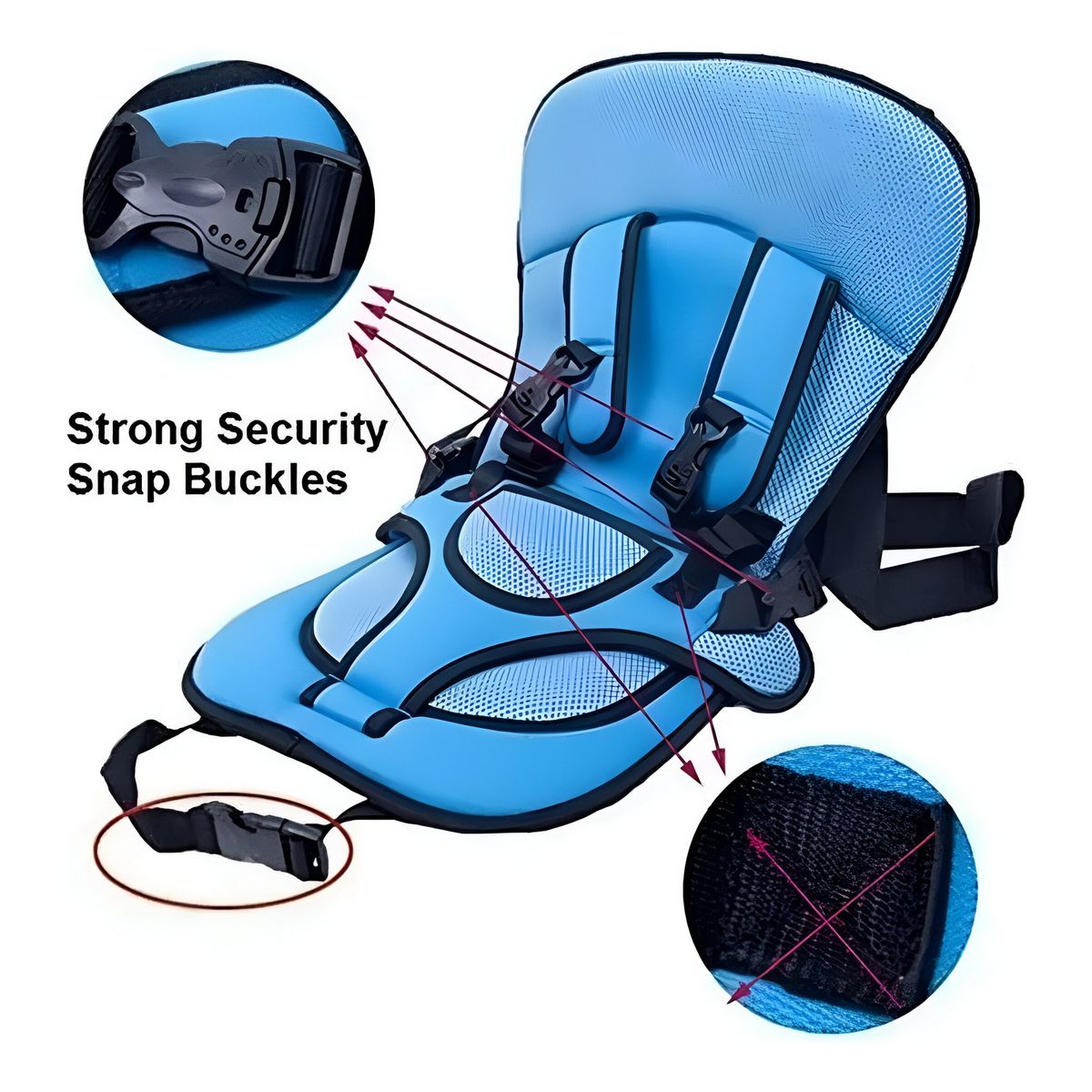 DAYOSHOP - Silla Arnes Asiento Cinturon Carro Bebe O Niño Seguridad