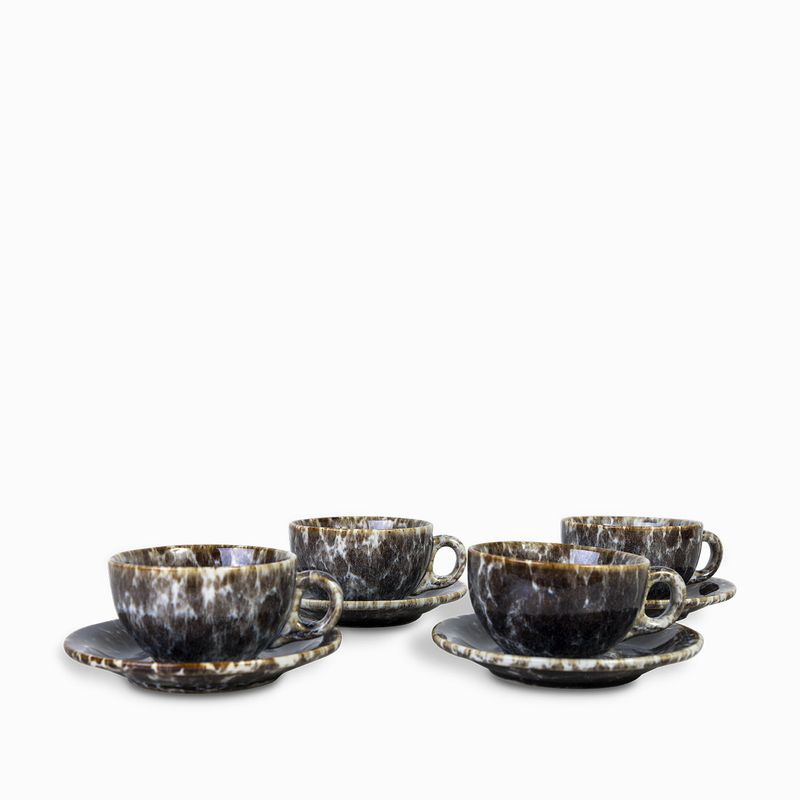 AMBIENTE GOURMET - Pocillo y plato costellazione 260mlsetx4