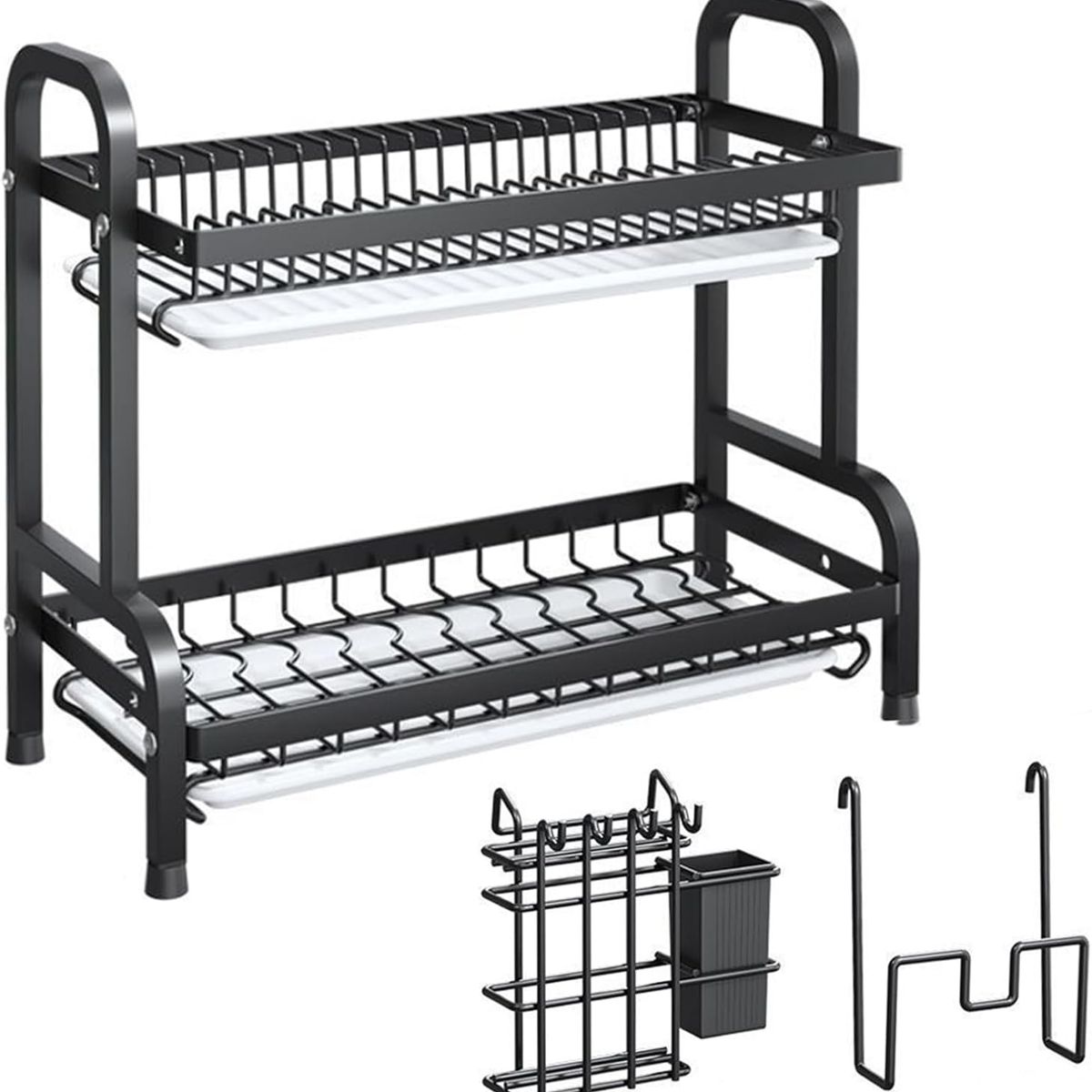 DAYOSHOP - Estante Escurridor De Cocina Para Platos En Hierro 2 Niveles