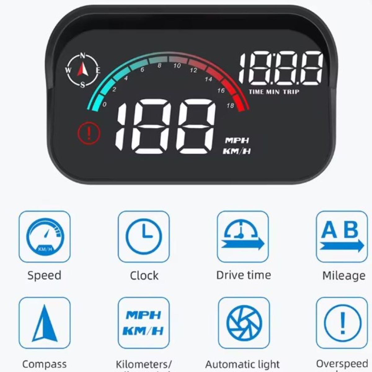 ZHOPI CO - Velocimetro Digital Universal Hud Head Up Display Gps
