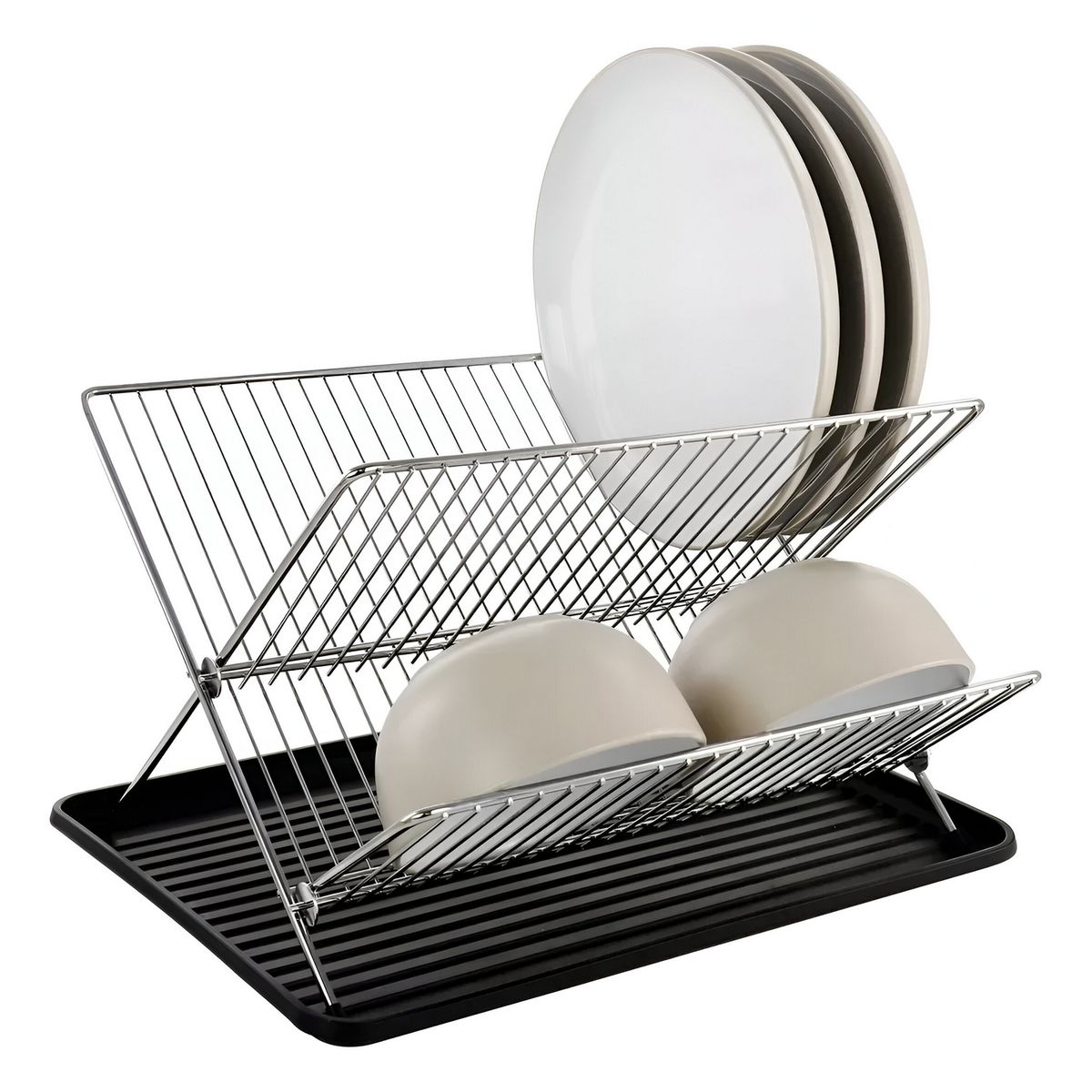 GENERICO - Escurridor Plegable Con Bandeja Losa Platos Cocina