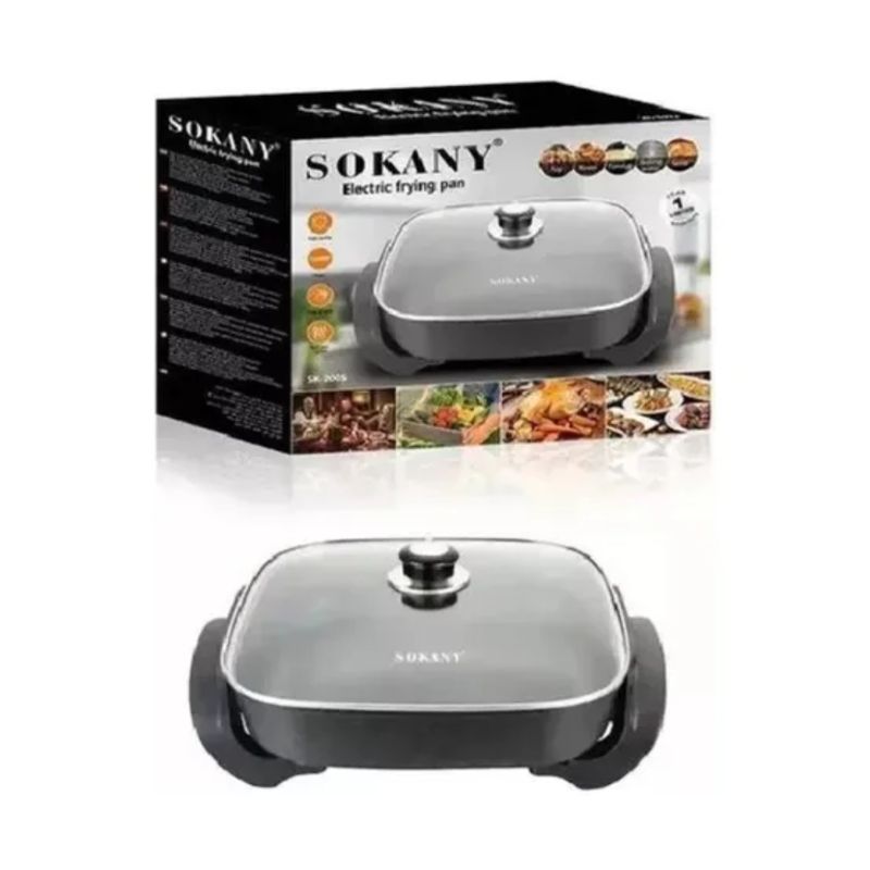 SOKANY - Olla Multiuso Sokany Electrica Sarten Antiadherente Negro