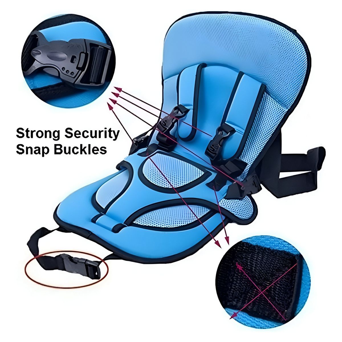 GENERICO - Silla Arnes Asiento Cinturon Carro Bebe O Niño Seguridad