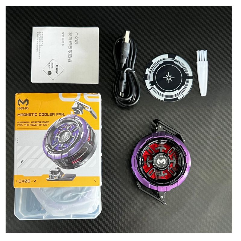 GENERICO - Ventilador Para Celular Cooler Memo Cx08 Pro Purpura High Power