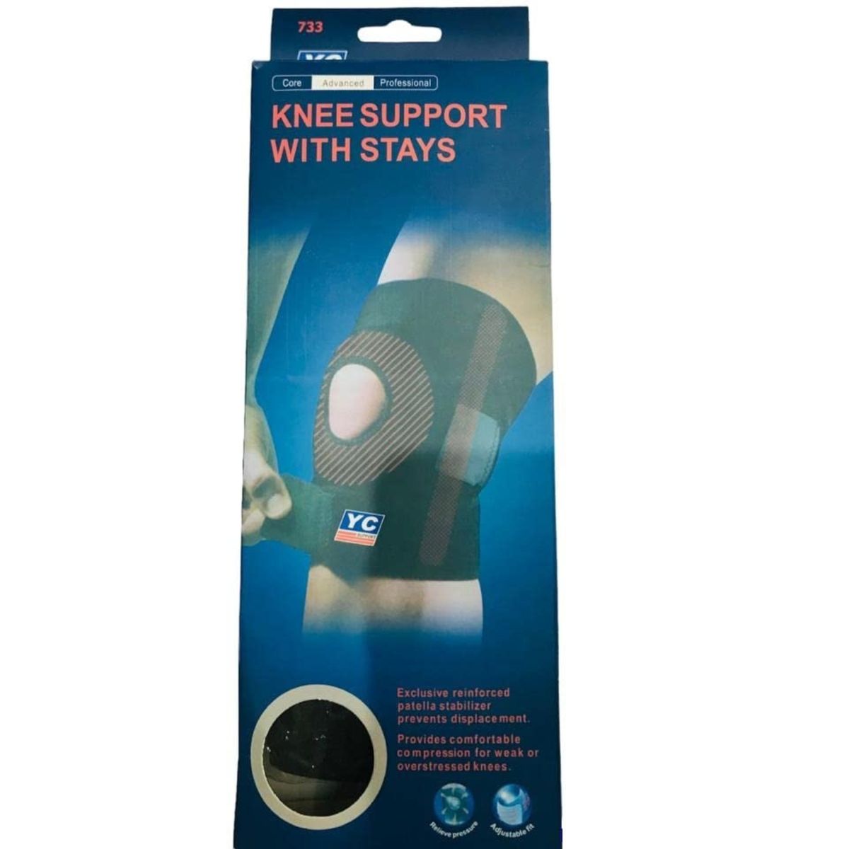 GENERICO - Rodillera Deportiva Neopreno Ajustable Soporte Rótula