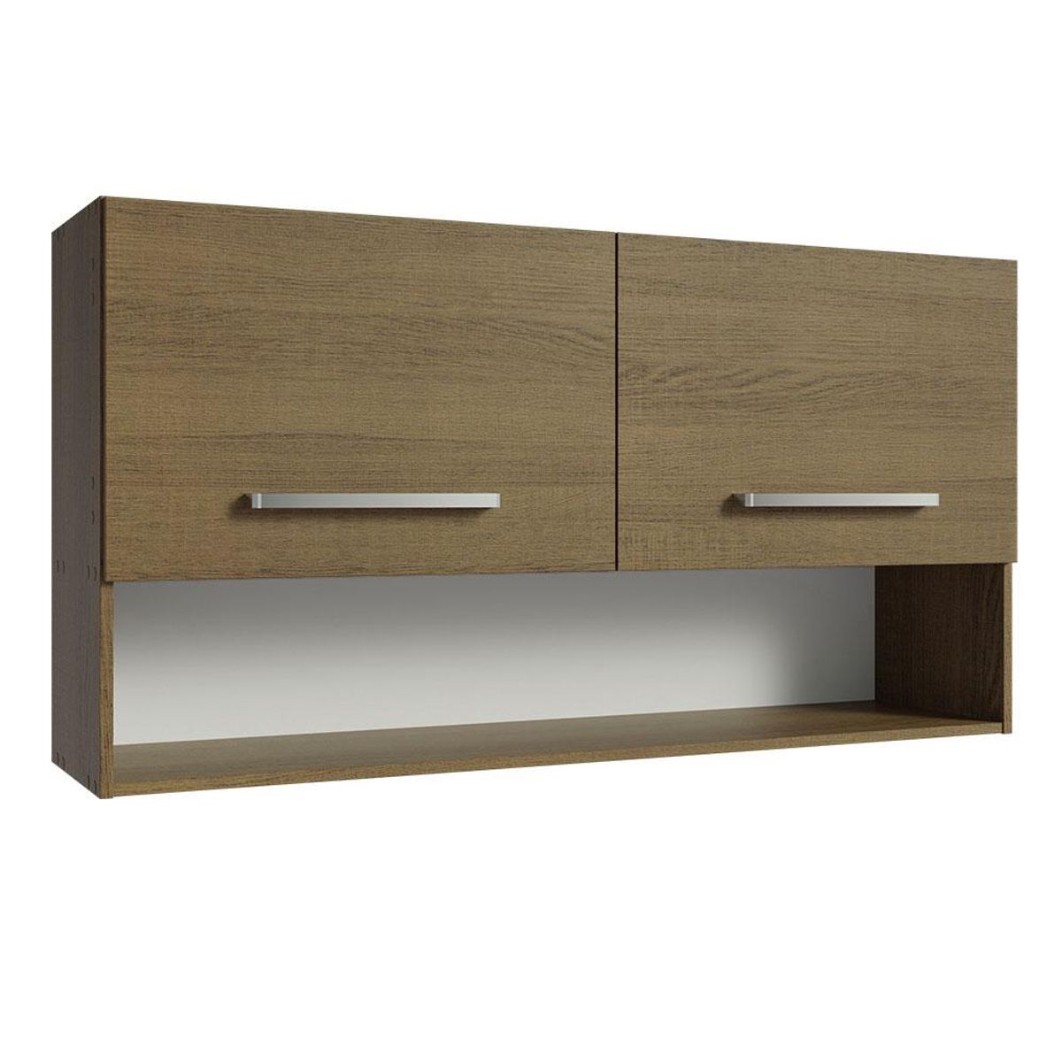 MADESA - Mueble de Cocina Superior Emilly 1.05 m 2 Puertas 1 Nicho Marrón