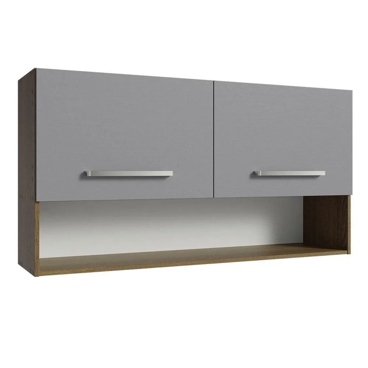 MADESA - Mueble de Cocina Superior Emilly 1.05 m 2 Puertas 1 Nicho Marrón/Gris