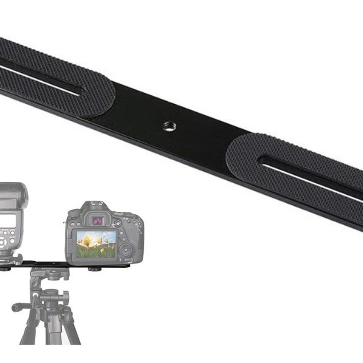 GENERICO - Soporte Deslizante Flash Para Doble Zapata Camara Luz Le