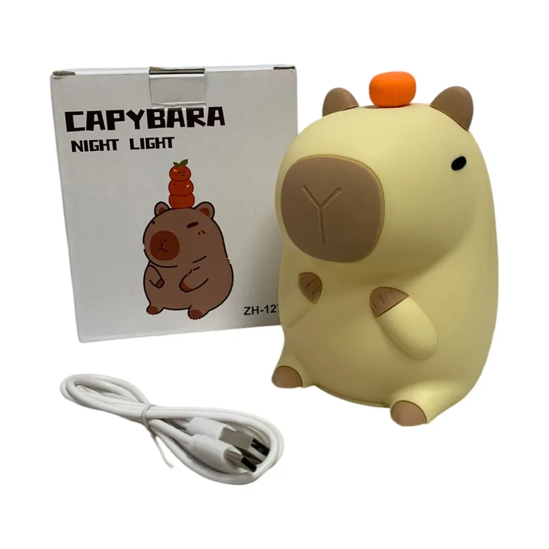 GENERICO - Mini Lampara De Noche Luz Led En Silicona Capybara