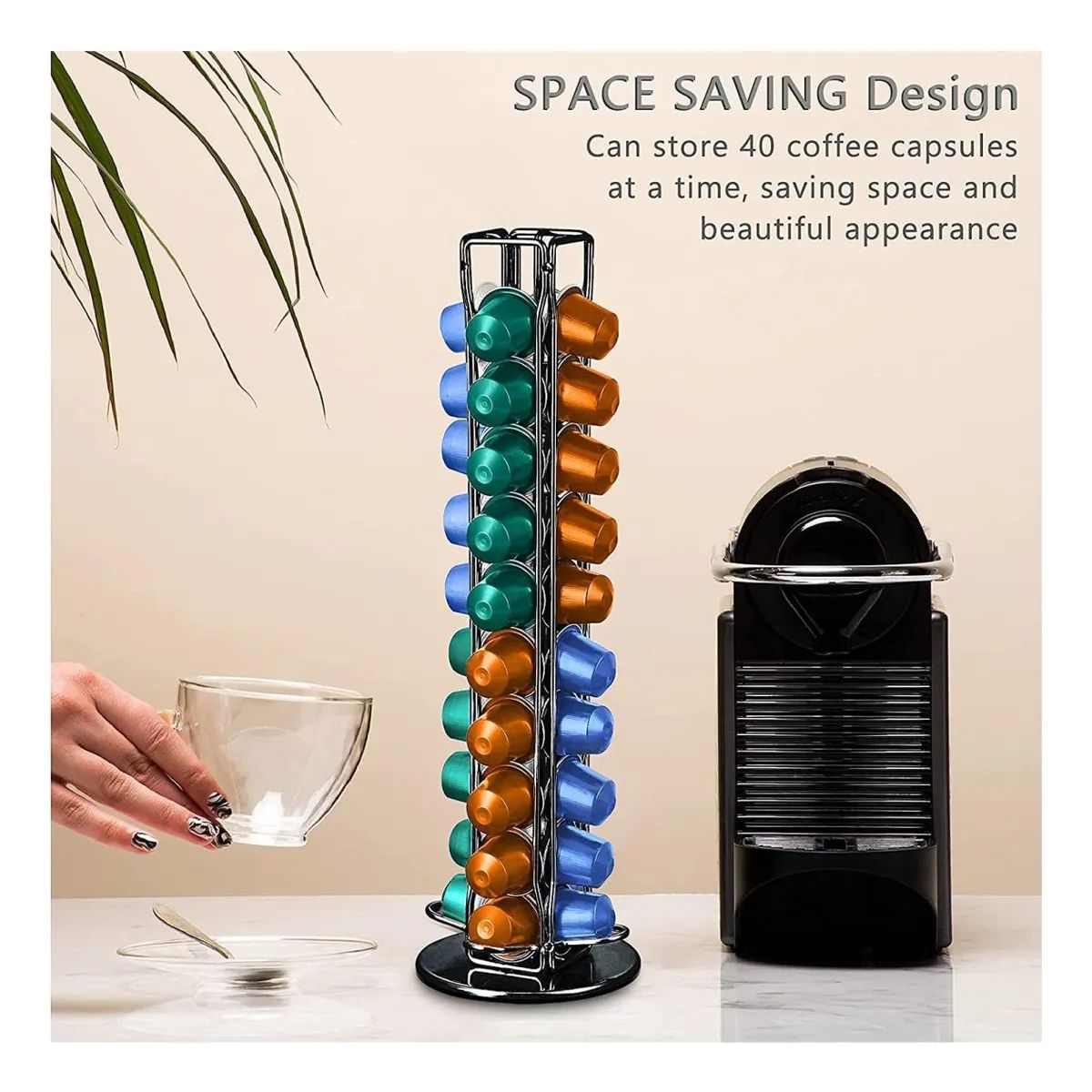 GENERICO - Dispensador Capsulas De Café Base Giratorio Oficina