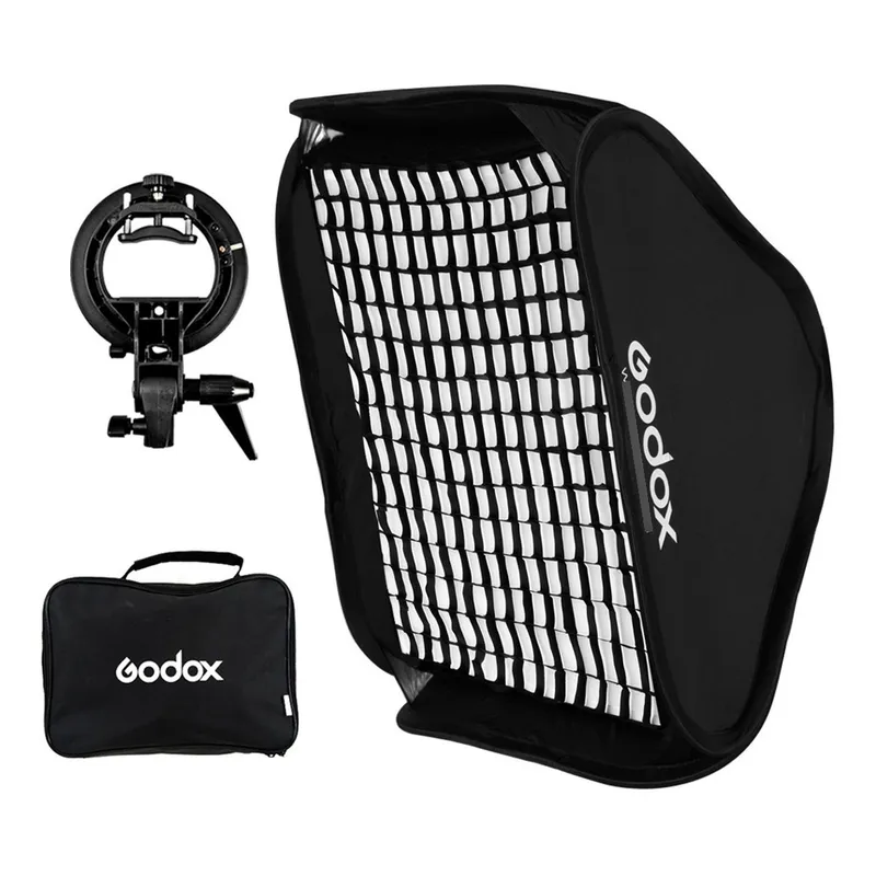 GENERICO - Softbox Godox 60x60cm Grid Montura Bowens Tipo S Para Flash