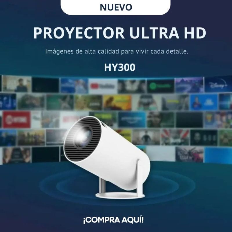 GENERICO - Proyector Hy300 Ultra Hd Portátil De Alta Resolución Para Cine En Casa