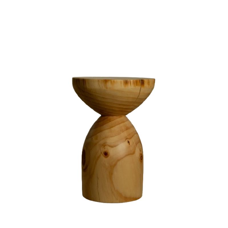 GENERICO - Wyomi Mesa Auxiliar - Banco de Madera Maciza 	33 × 45 cm